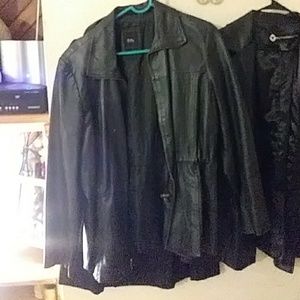 G new york leather coat